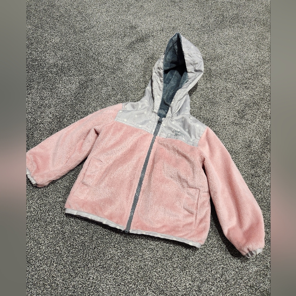 OshKosh reversible light weight jacket. Toddler girl - size 3T/4T.